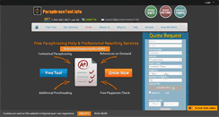 Desktop Screenshot of paraphrasetool.info